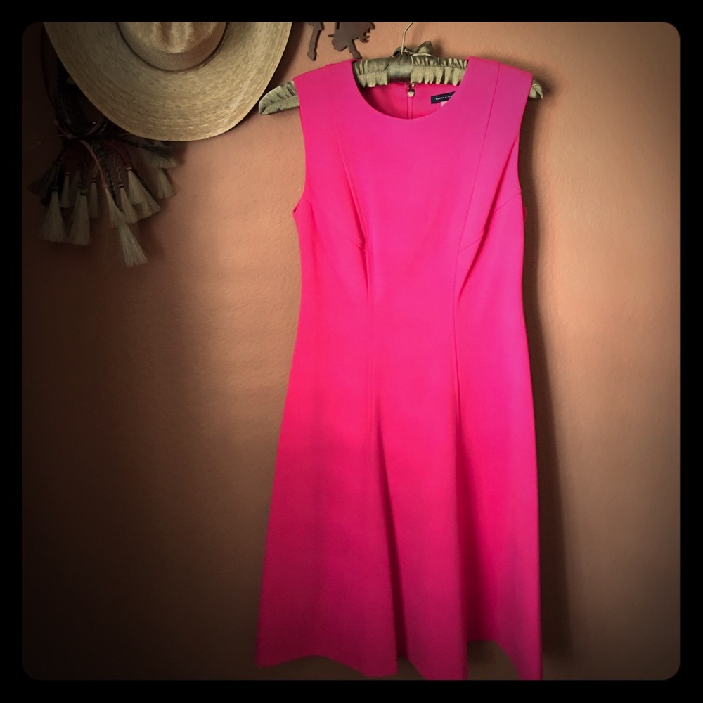 NWT Tommy Hilfiger Pink Fit & Flare Dress. Size 2.